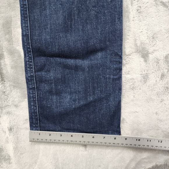 Carhartt Jeans Womens 12 TALL Blue Dark Wash Original Fit Straight Leg Stretch - Picture 16 of 16